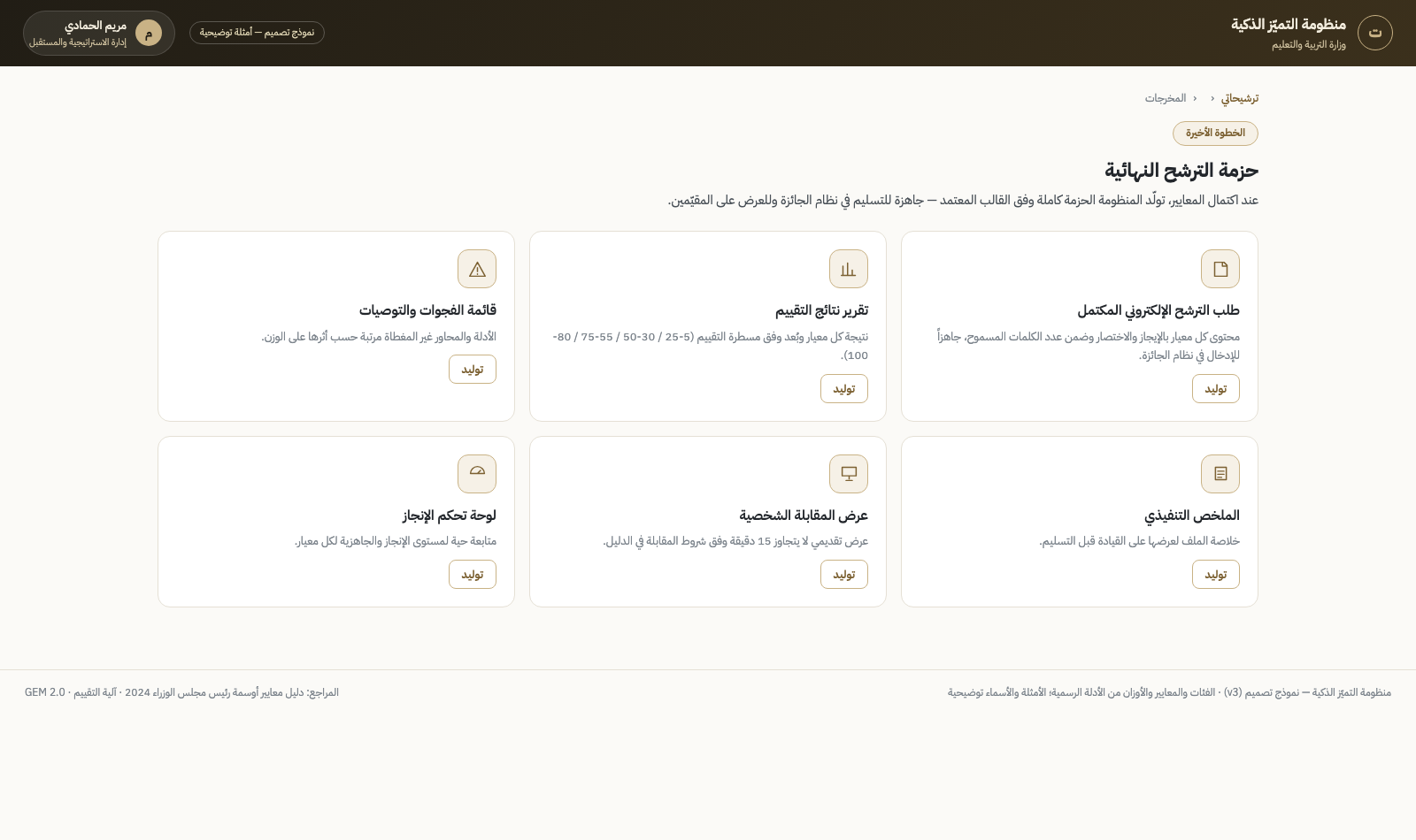 حزمة المخرجات
